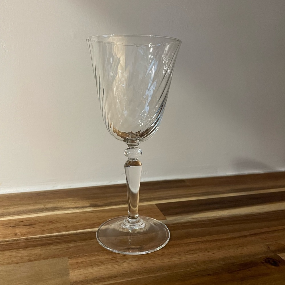 Crystal Water Goblet or Sherry Glass